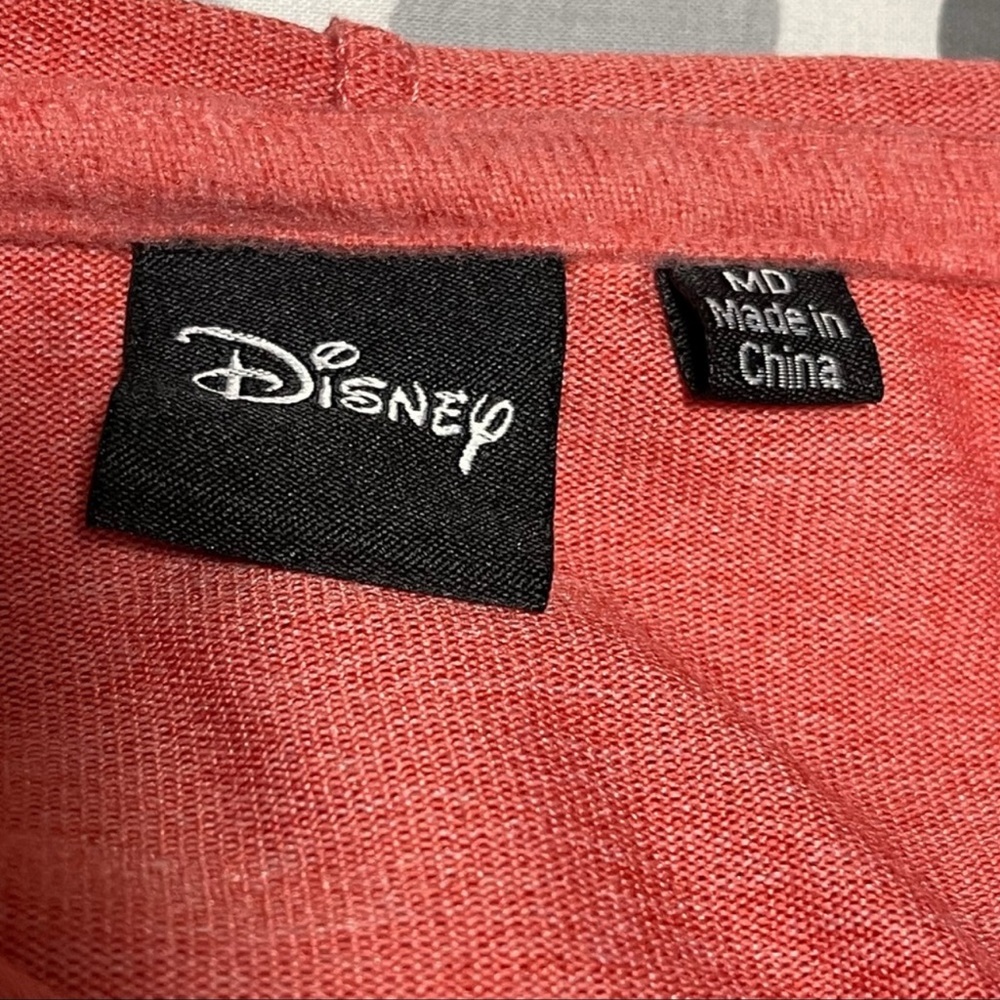 Womens Disney Mickey Mouse Hoodie Sweater M Salmon - Picture 5 of 8